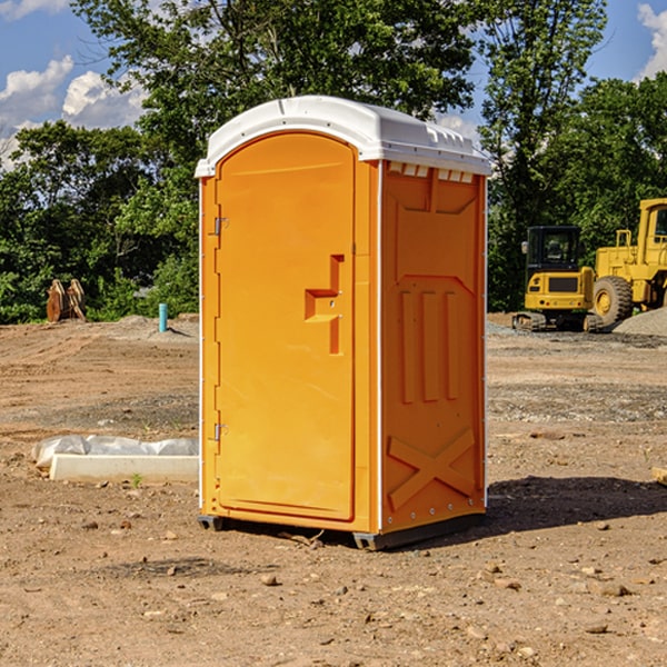 how often are the porta potties cleaned and serviced during a rental period in Strafford